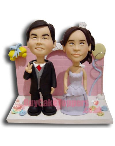 wedding theme cake topper