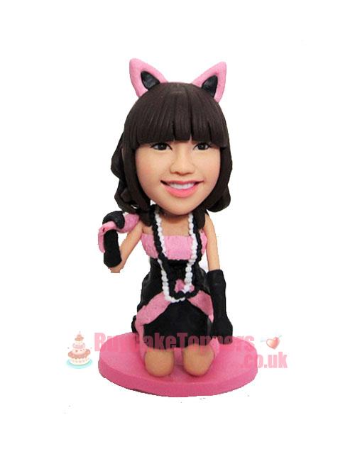 personalised cat woman figurine