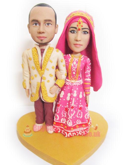 Asian India wedding cake topper