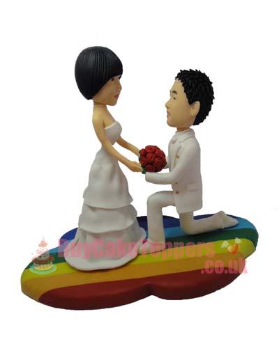 Marry me wedding cake topper